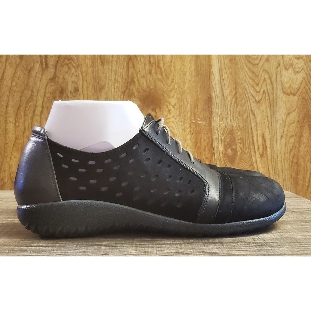 Naot Lalo Leather Lace Up Shoes Womens EU 40 US 9-9.5 Black